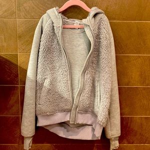 GREY ATHLETA GIRL FLEECE LINED ZIP UP (GOOD CONDITION)